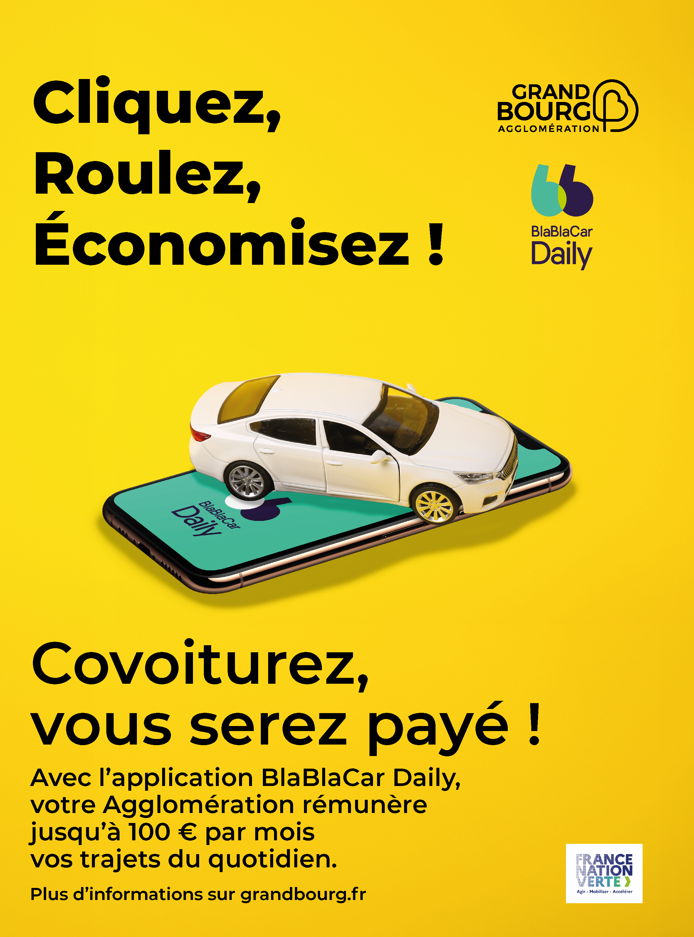 Avec BlaBlaCar Daily, Grand Bourg Agglomération paie les conducteurs qui  covoiturent - Transport / Mobilités